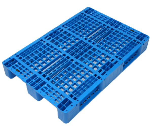 廠家直銷1208網格川字托盤四面進插托盤倉庫平底一次性塑料托盤