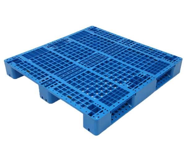 PP新料藍色托盤1212網格川字塑料托盤標準叉車托盤塑膠棧板批發